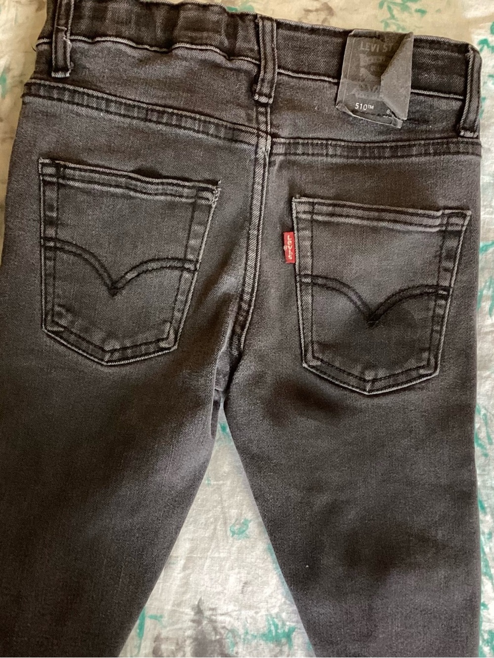 Levi's 510 Kids Black Washed Denim Shorts 8Reg